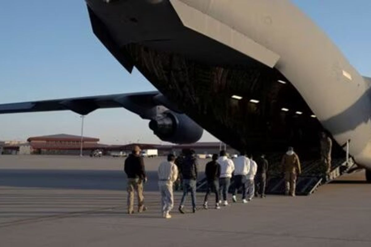 US flies back expelled Indian migrants
