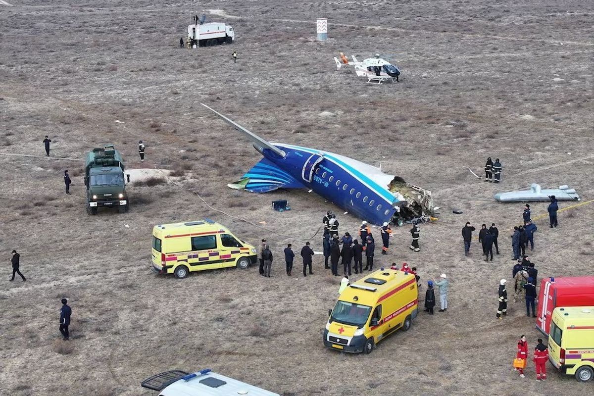 Azerbaijan Airlines plane crashes in Kazakhstan, many feared dead