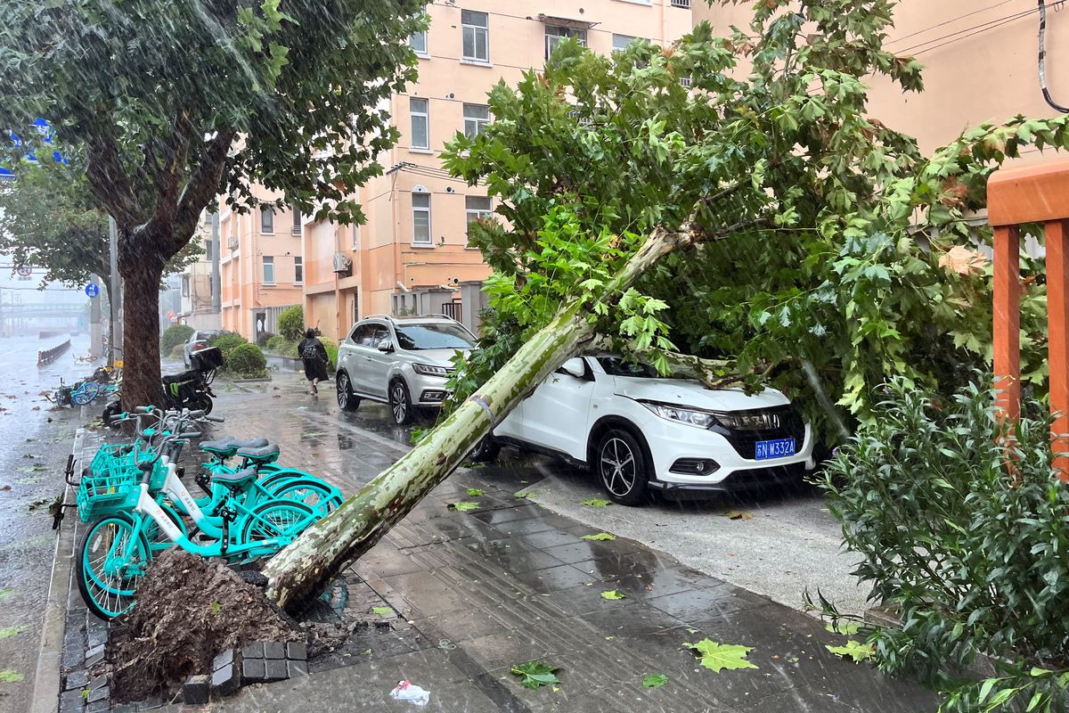 Typhoon Bebinca lashes Shanghai in strongest storm to hit city since 1949