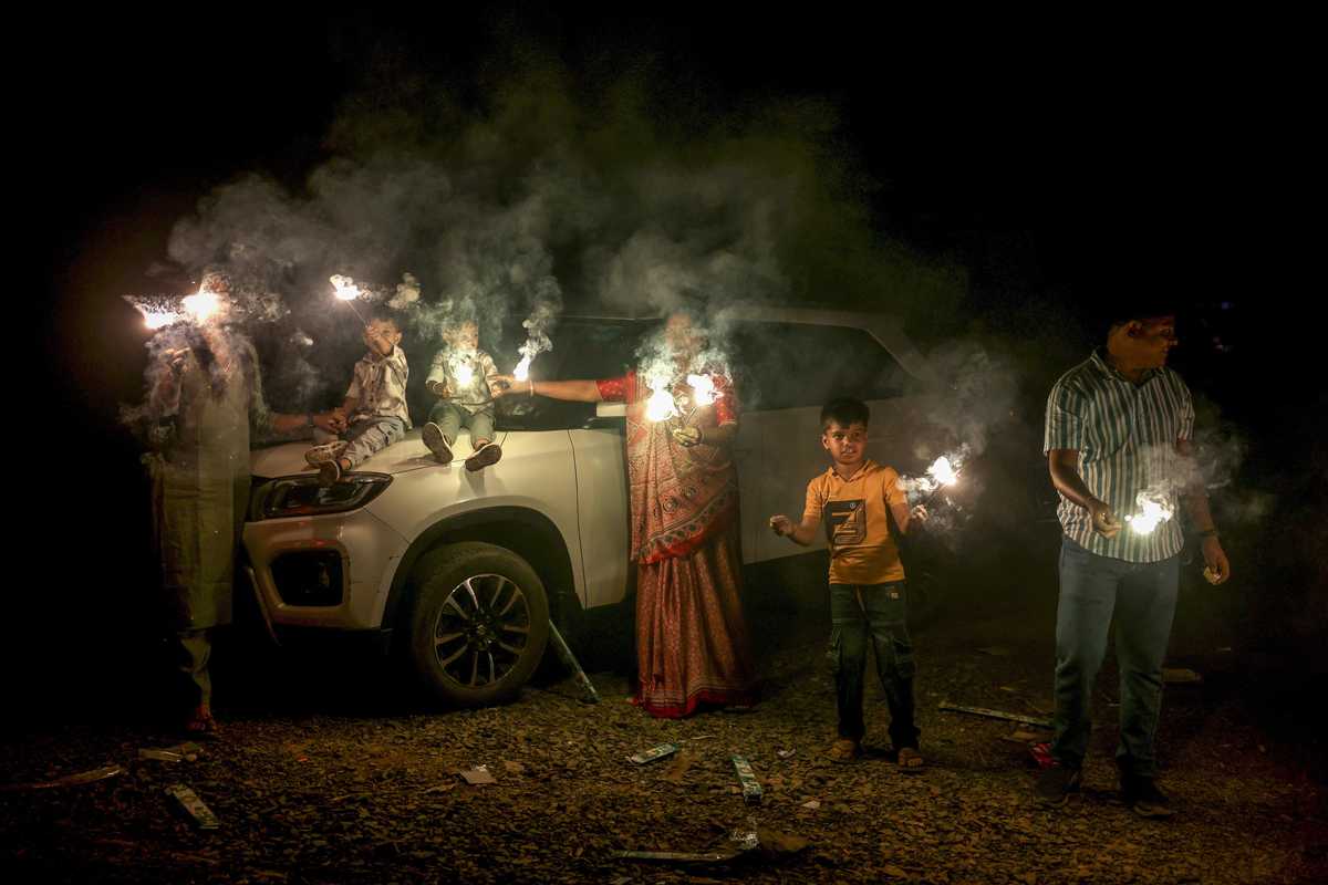 Despite bans, firecrackers sizzle across India for Diwali