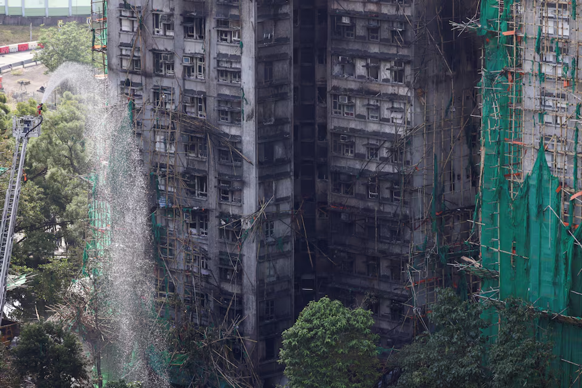 Hong Kong tower fire toll rises to 128, 200 remain missing