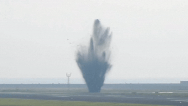 Likely WW2-era U.S. bomb explodes near Japan airport runway