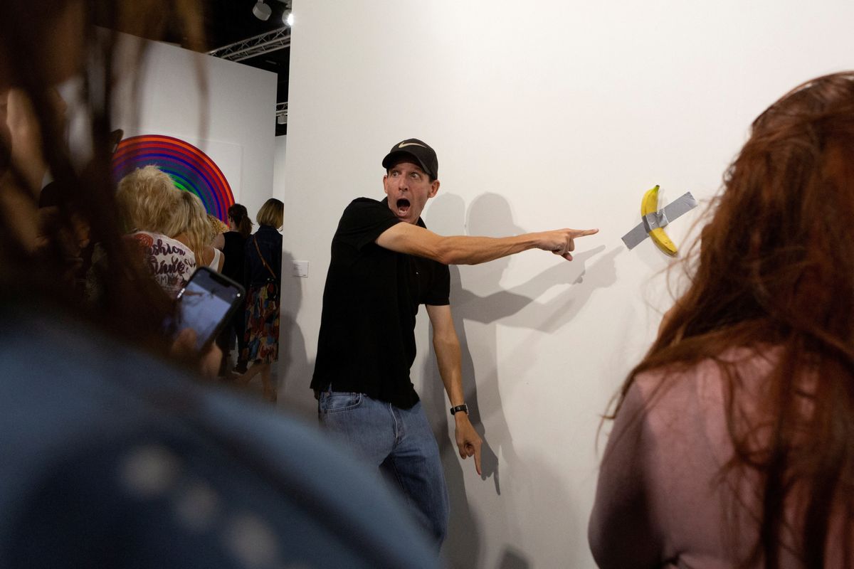 Duct-taped banana goes for $6.2 million in Sotheby's art auction