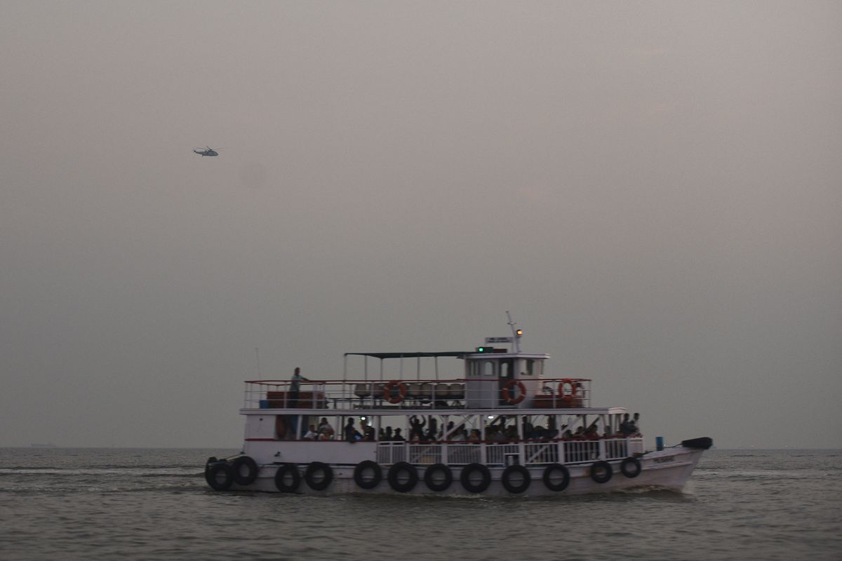Boat with around 56 people capsizes off Mumbai coast