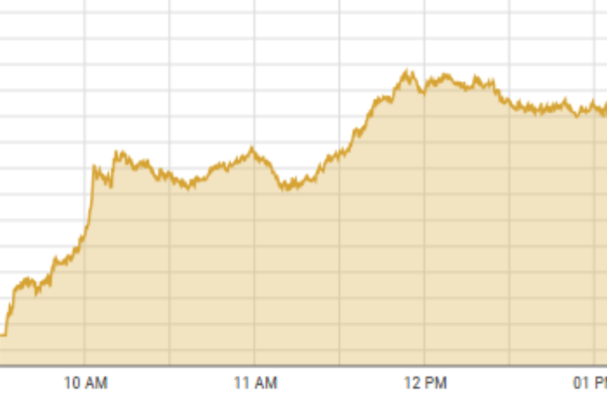 Pakistan stock market rises to record high