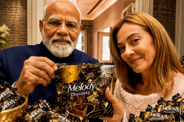 Toffees and selfies: 'Melodi' duo steal spotlight at Italy-India talks