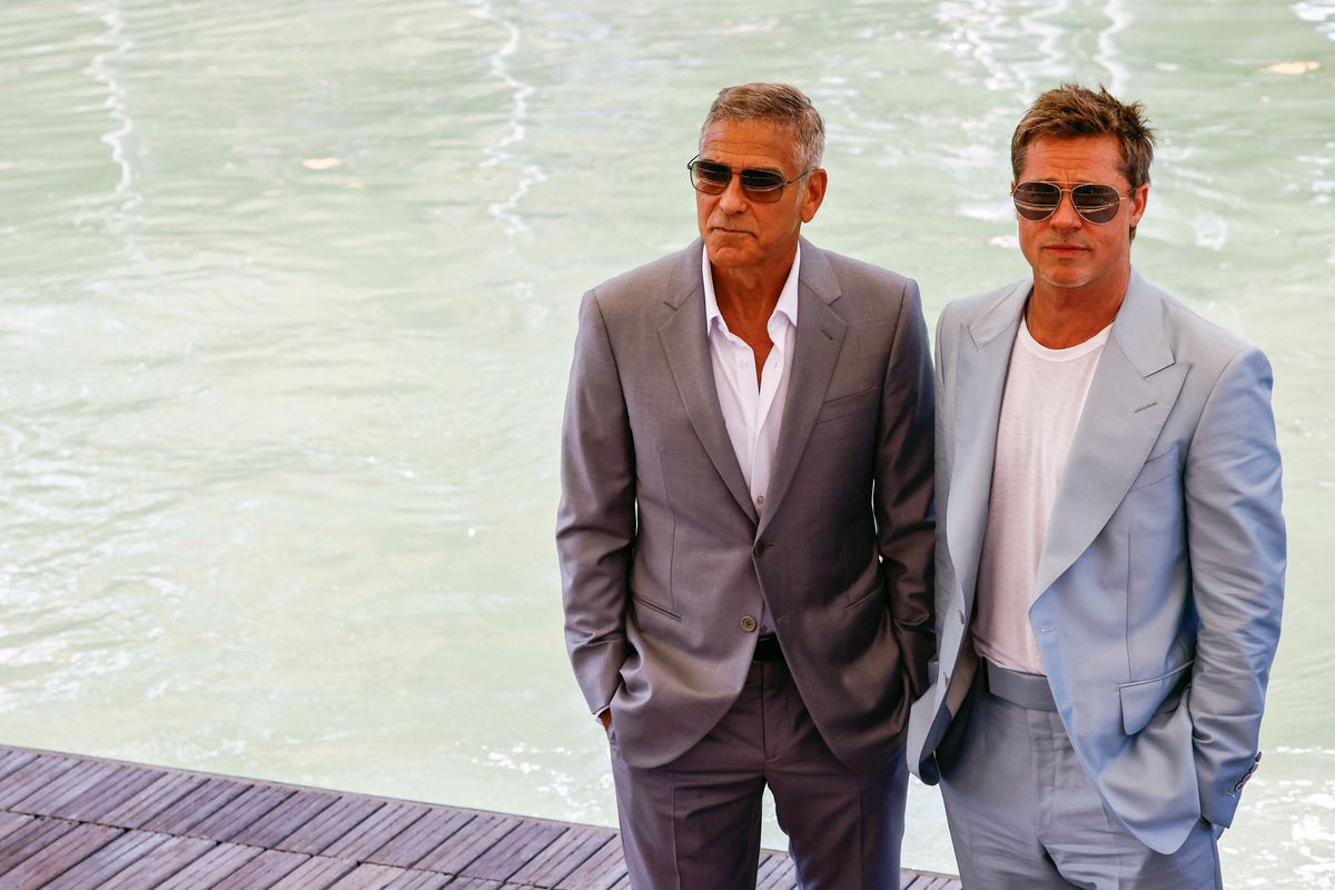 Pitt, Clooney charm audience at Wolfs world premiere