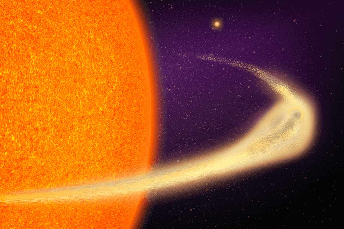 Planet with comet-like tail observed disintegrating near its star