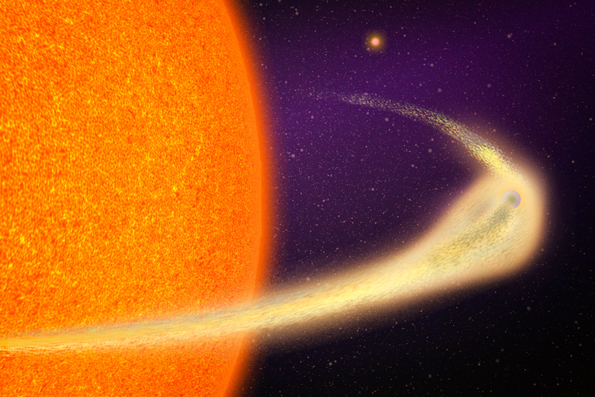 Planet with comet-like tail observed disintegrating near its star