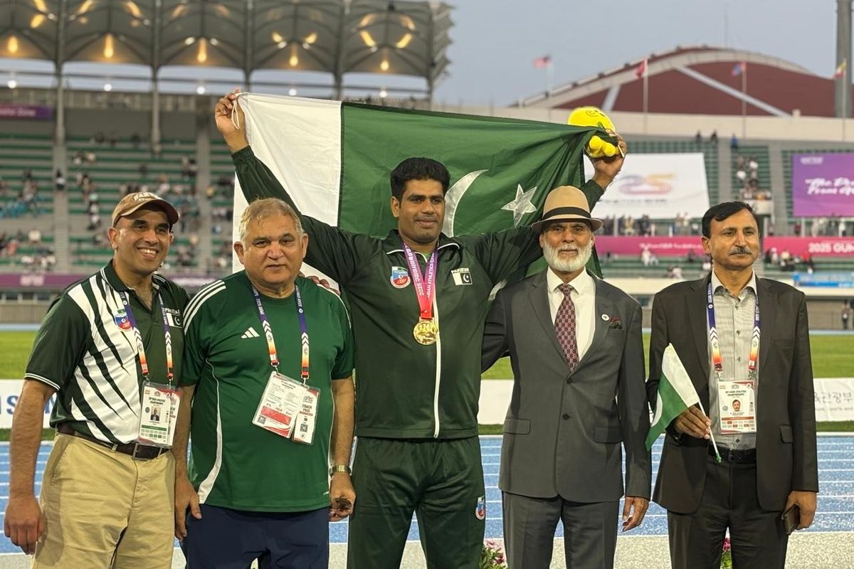 Arshad Nadeem clinches gold at Asian Athletics Championship