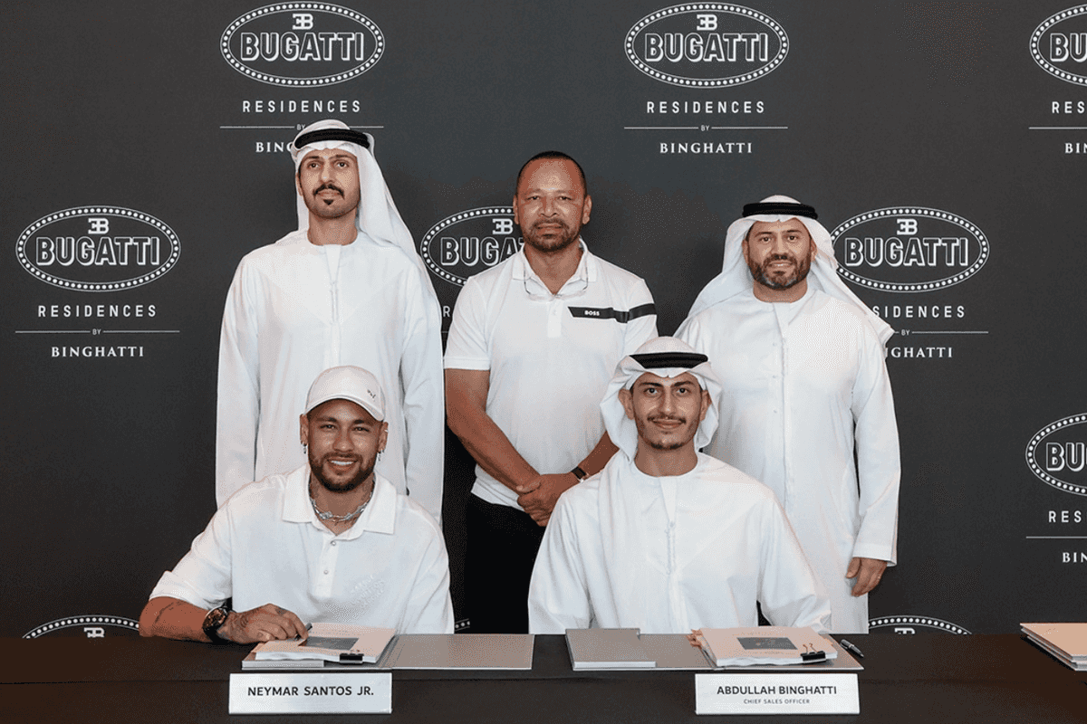 Neymar now owns a AED 200M penthouse in Dubai’s Bugatti Residences