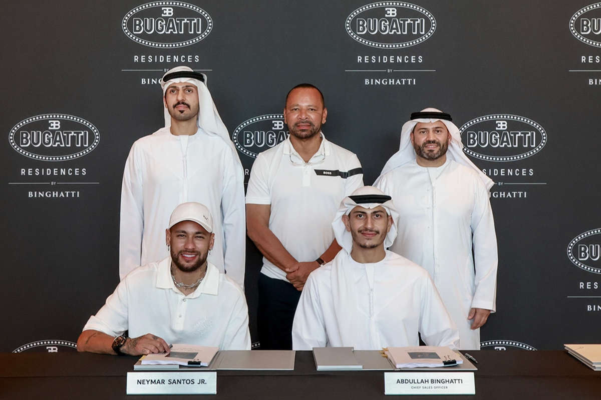 Neymar now owns a AED 200M penthouse in Dubai’s Bugatti Residences
