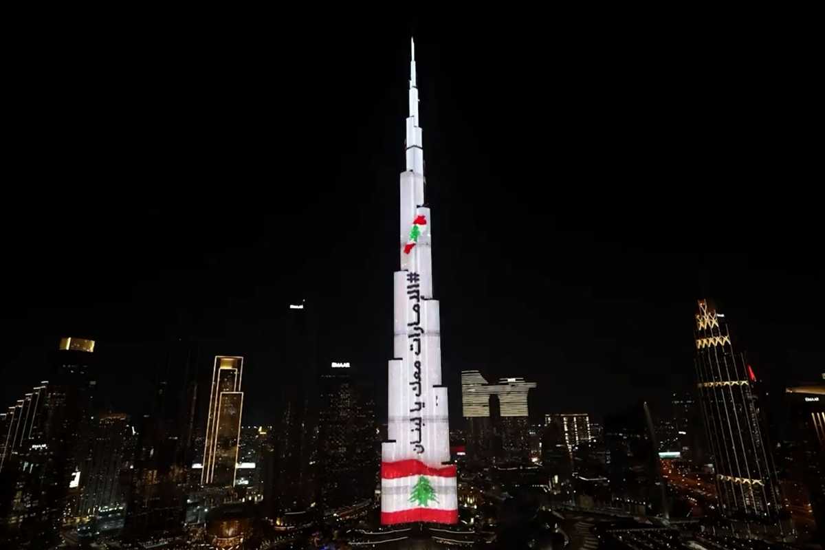 Burj Khalifa, Abu Dhabi landmarks light up in solidarity with Lebanon