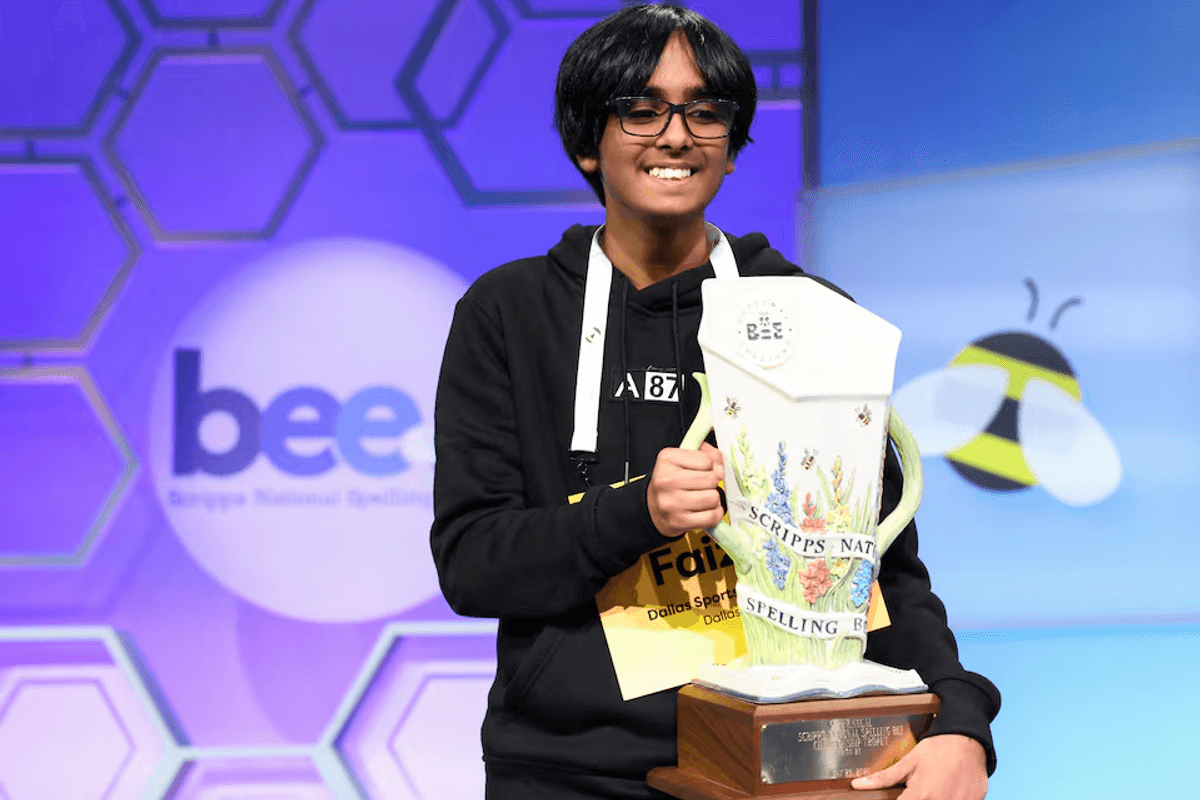 Faizan Zaki, 13, crowned US National Spelling Bee champion