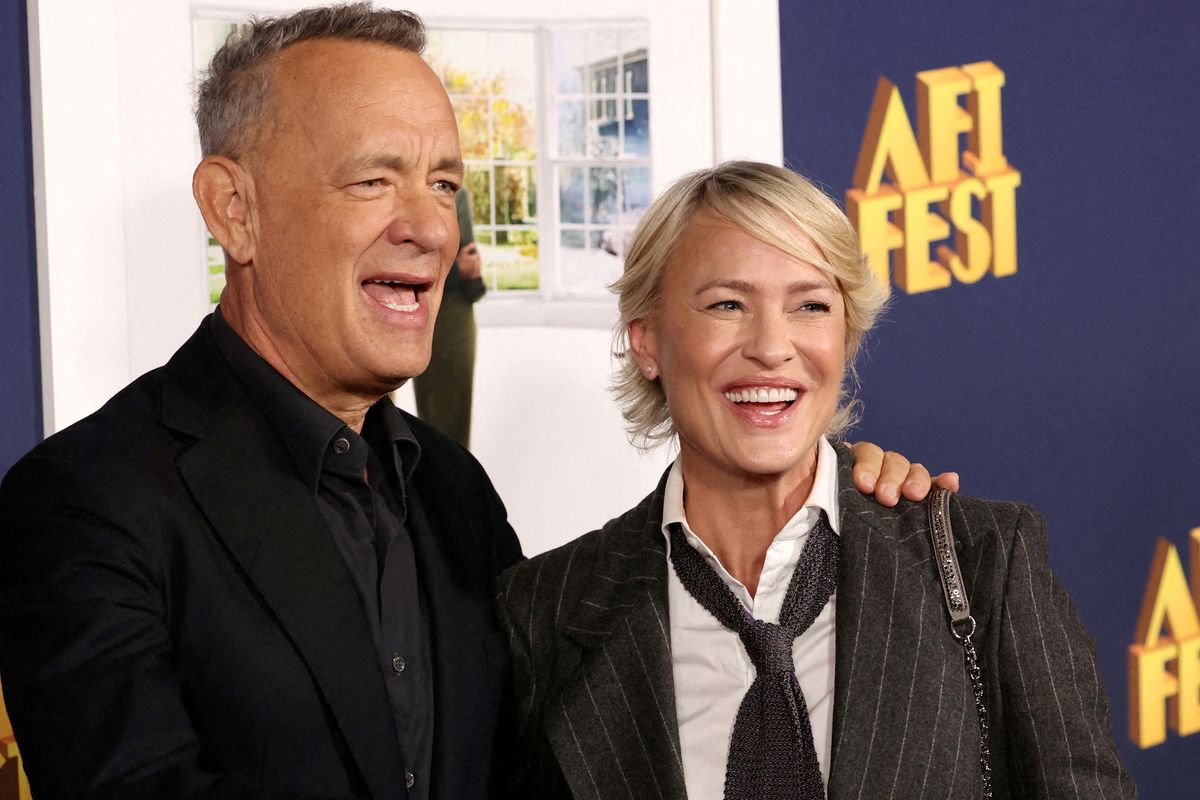 'Here' movie reunites Tom Hanks and Robin Wright as younger selves