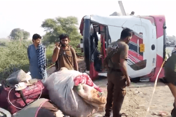 Five killed, 20 injured as bus plunges into drain in Punjab's Hafizabad