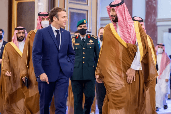 Macron lands in Riyadh on surprise solidarity visit to Saudi Arabia