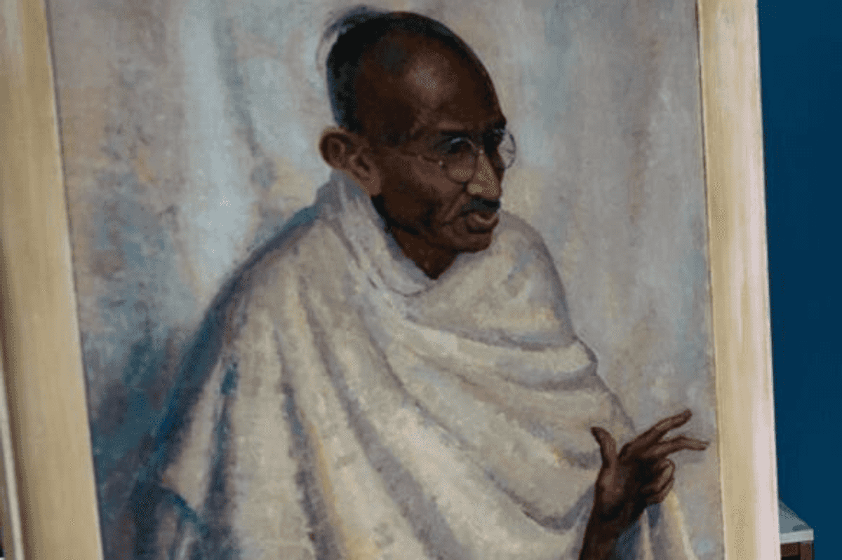 Rare Gandhi portrait smashes estimate to sell for nearly £153,000