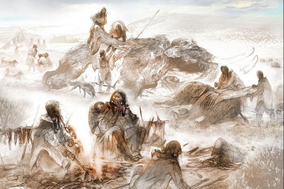Mammoths topped the menu for North American Ice Age people