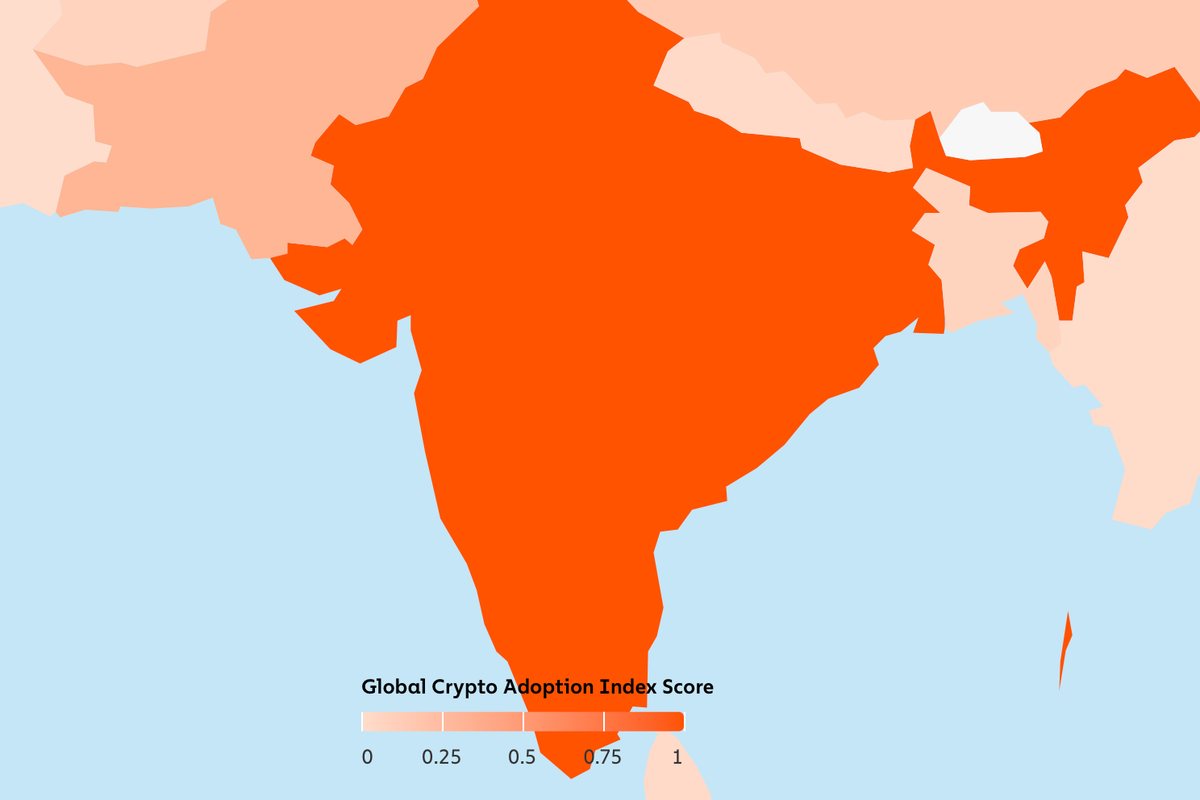 India leads in crypto adoption for second straight year: report