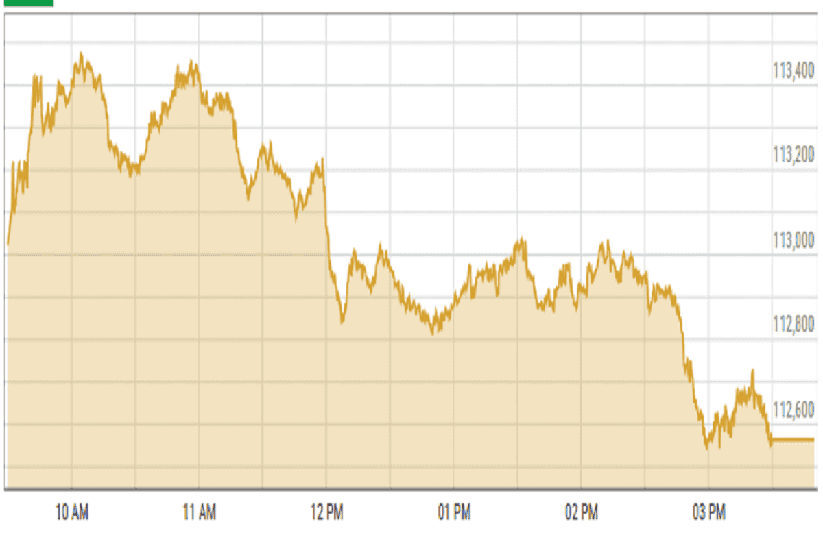 Pakistan stocks closed lower in a volatile session