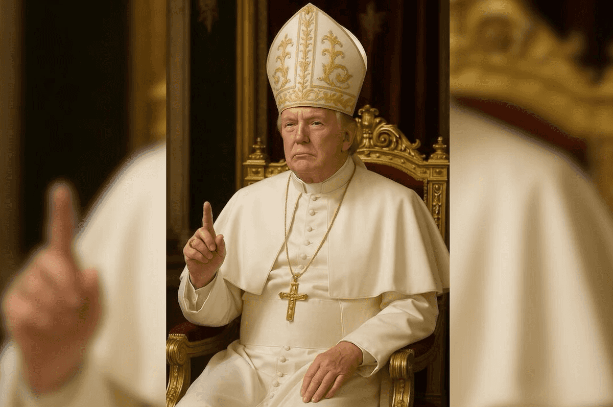 Trump posts spoof picture dressed as pope