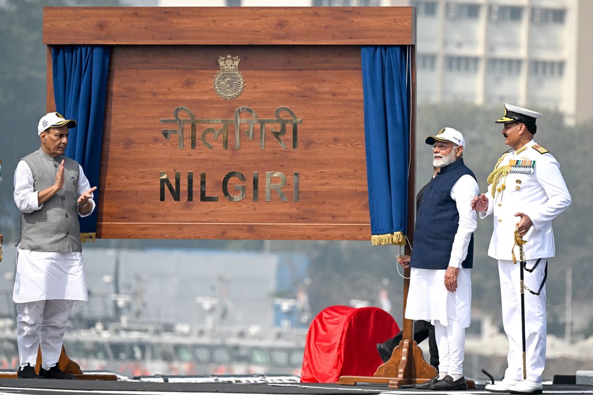 Modi calls India’s triple naval launch a mark of 'self-reliance'