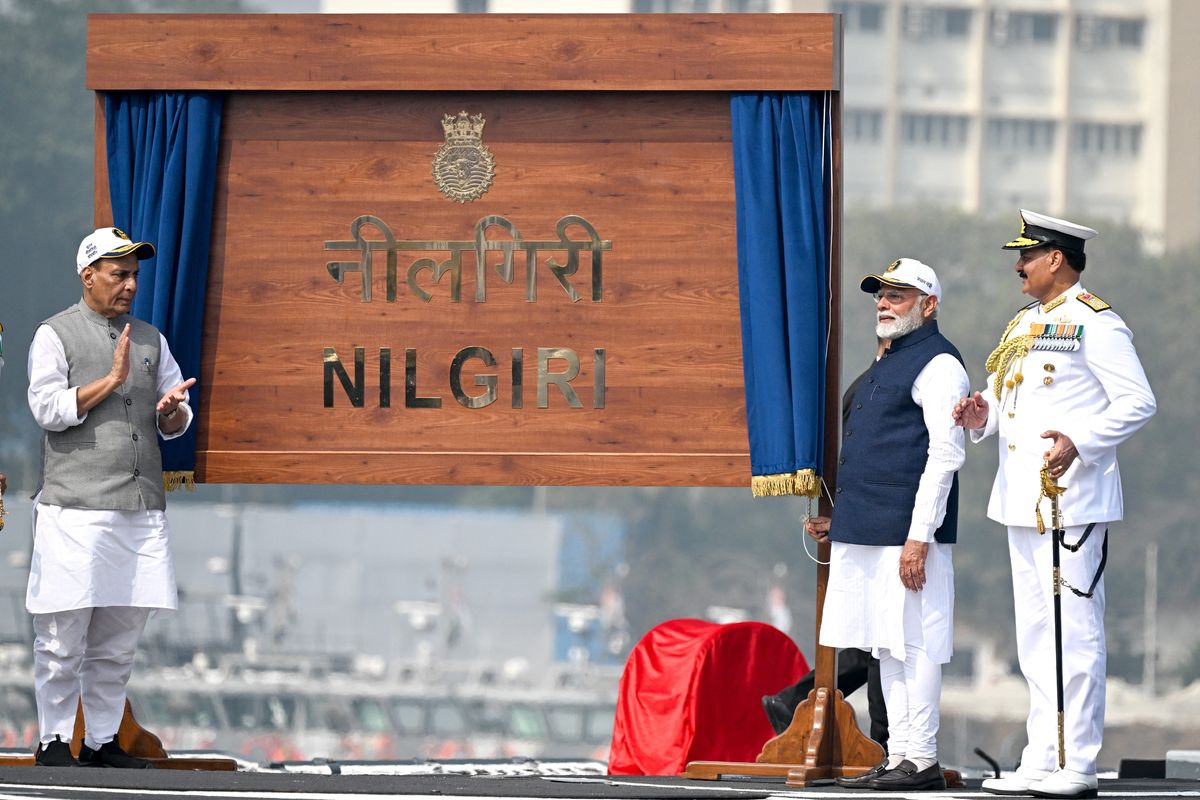 Modi calls India’s triple naval launch a mark of 'self-reliance'