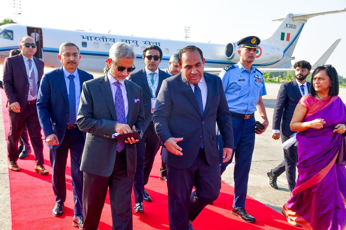 Indian FM lands in rare visit to Pakistan for SCO summit