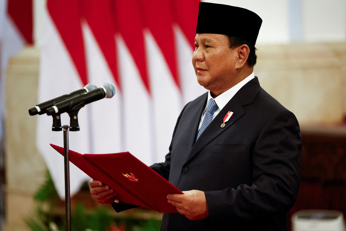 Indonesia's Prabowo to swear in cabinet of over 100 ministers, deputies
