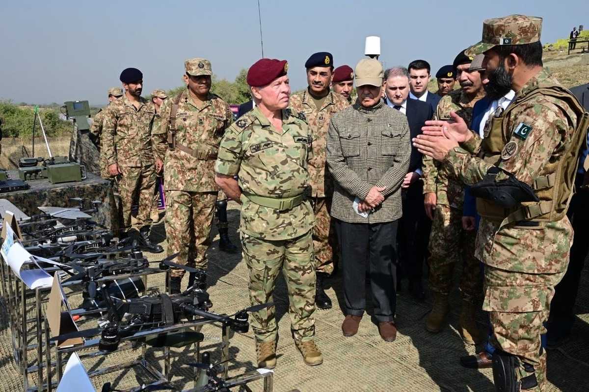 Jordan's king observes Pakistani drone warfare demonstration