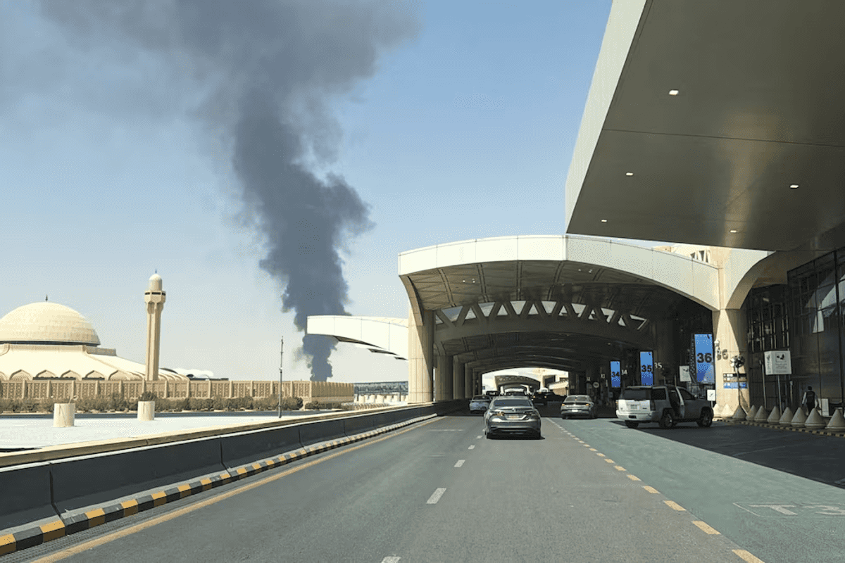 Smoke visible near Riyadh airport after Saudi Arabia issues all-clear