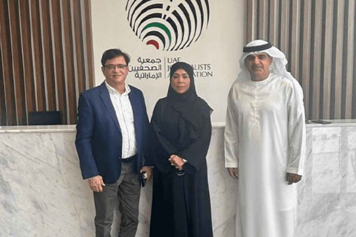 Nukta CEO Kamran Khan meets UAE Journalists Association director