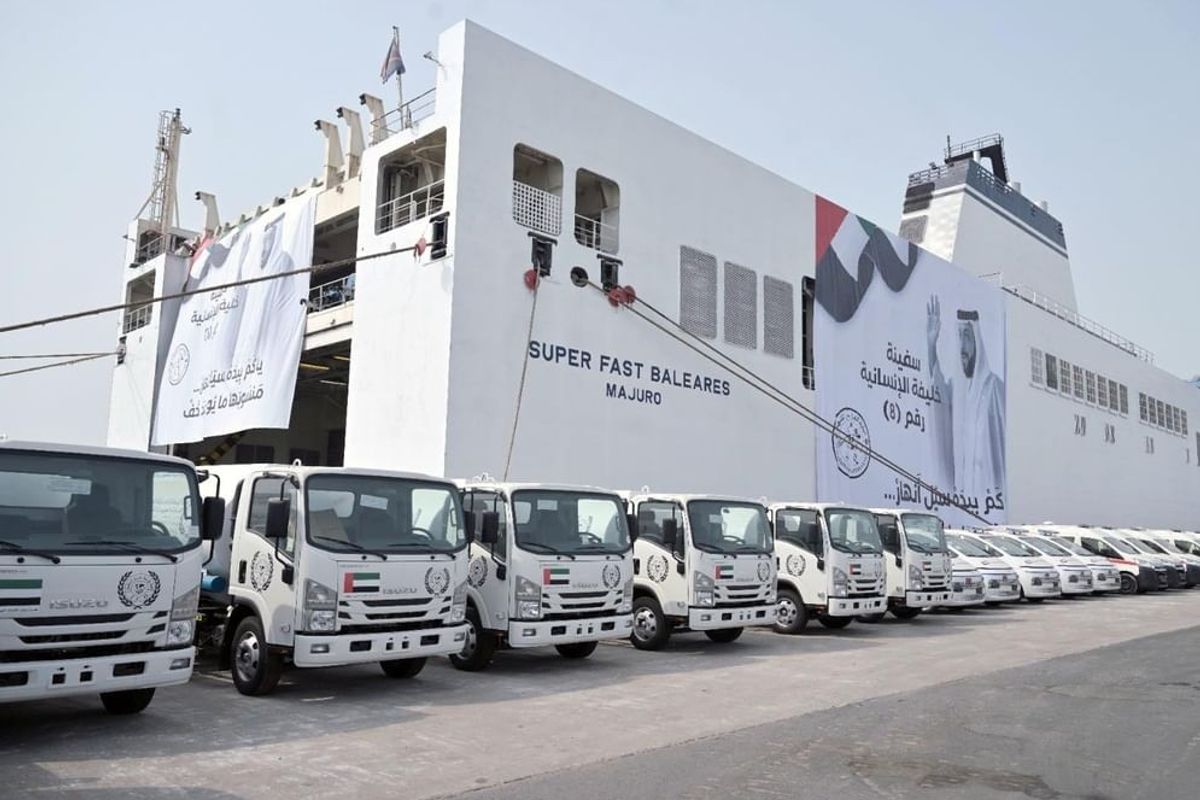 UAE dispatches largest aid ship yet for Gaza relief