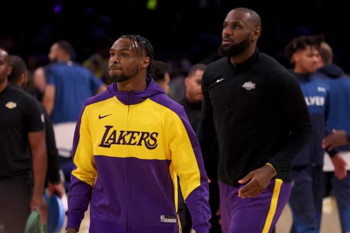 History made: LeBron James shares floor with son Bronny