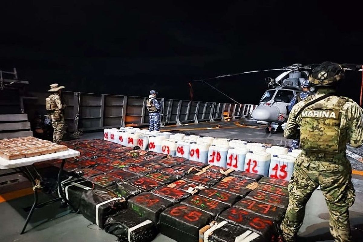 Mexican navy says seizes record 8.3 tonnes of drugs in Pacific
