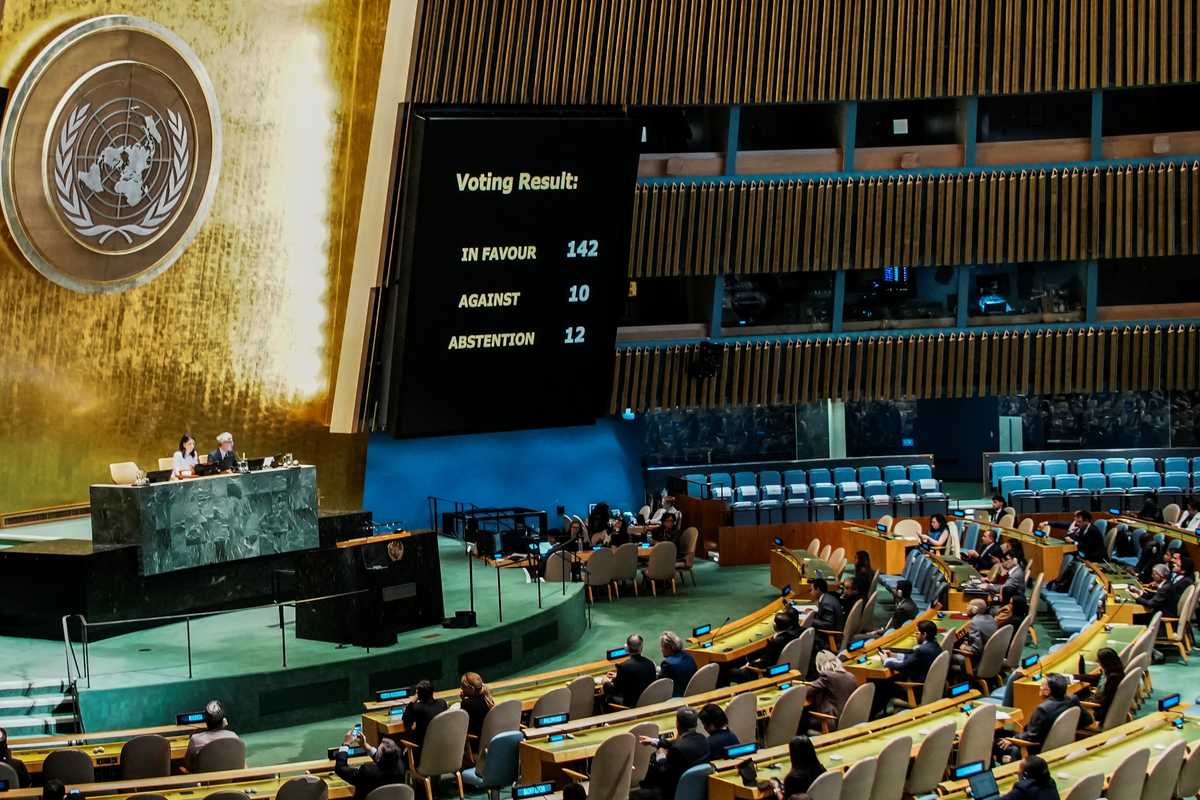 UN General Assembly votes for Hamas-free Palestinian state