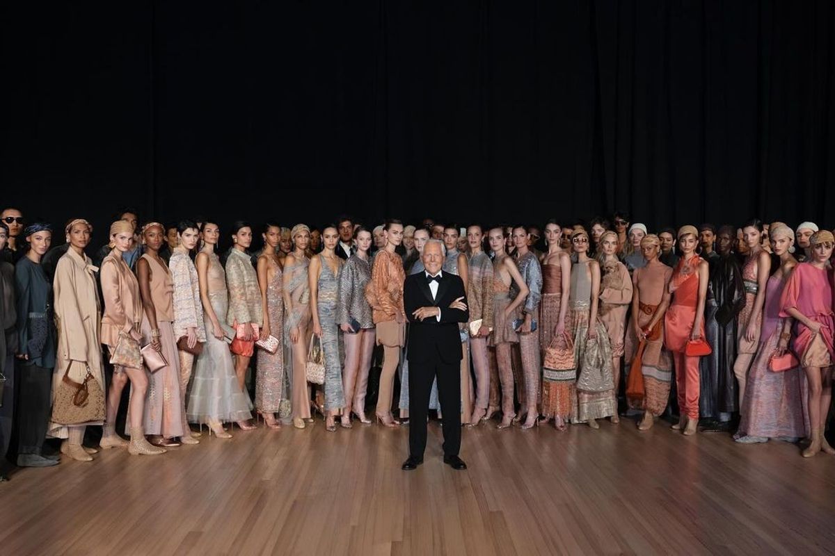 Giorgio Armani takes fashionistas 'on a journey' at NY fashion show