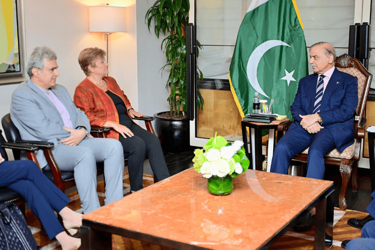 Pakistan PM, IMF chief discuss reforms, flood recovery at UN meeting