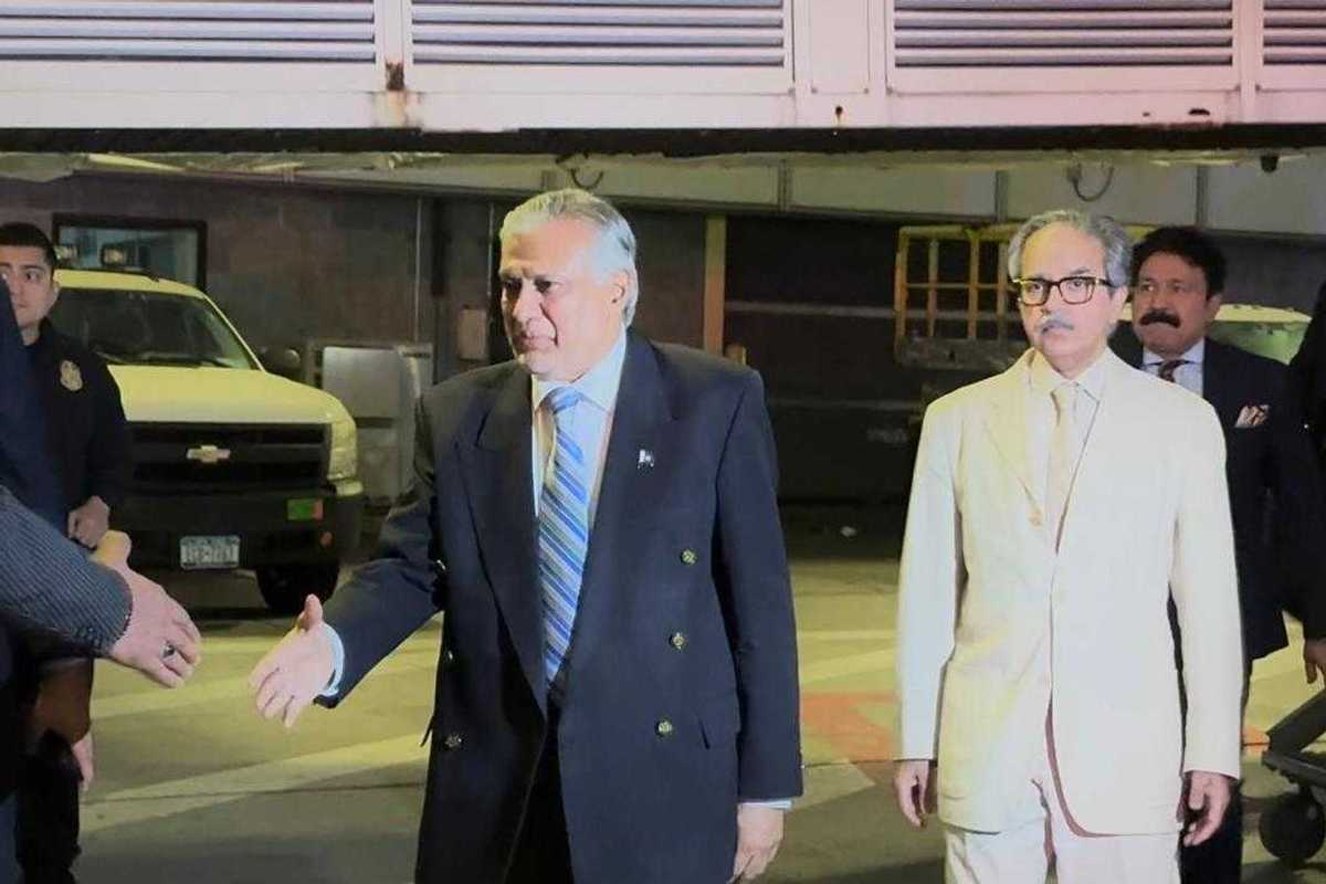 Pakistan's foreign minister Ishaq Dar arrives in New York for key UN Security Council meetings