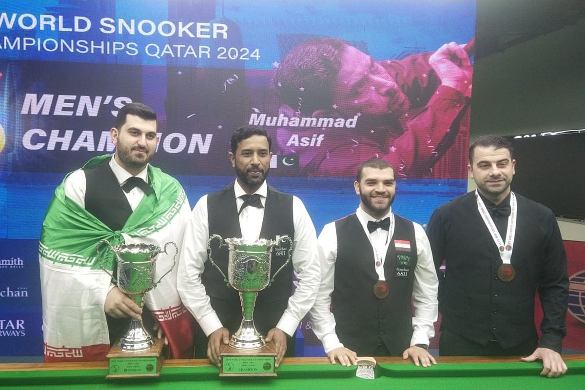 Pakistan's Asif clinches historic third IBSF World Snooker title
