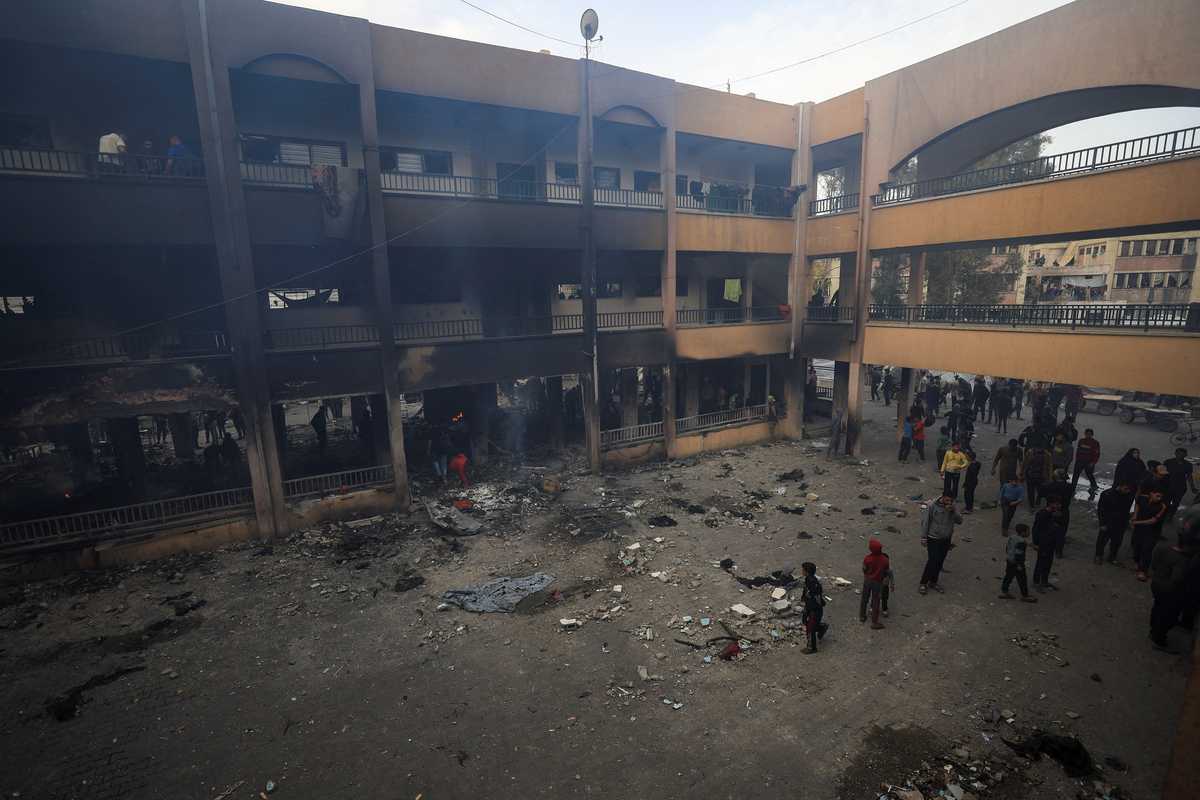 Israeli airstrikes kill 10 at Gaza school housing displaced families, medics say