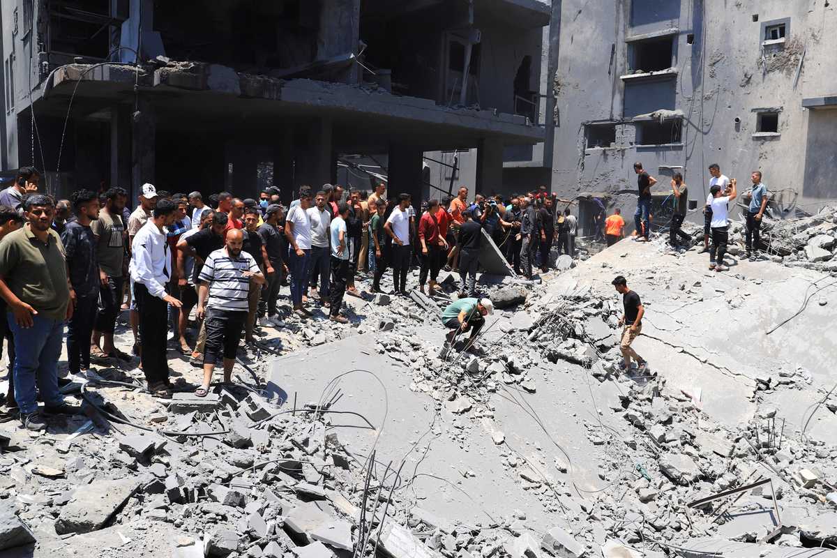 Gaza rescuers say Israeli airstrike kills 55, including six near aid center