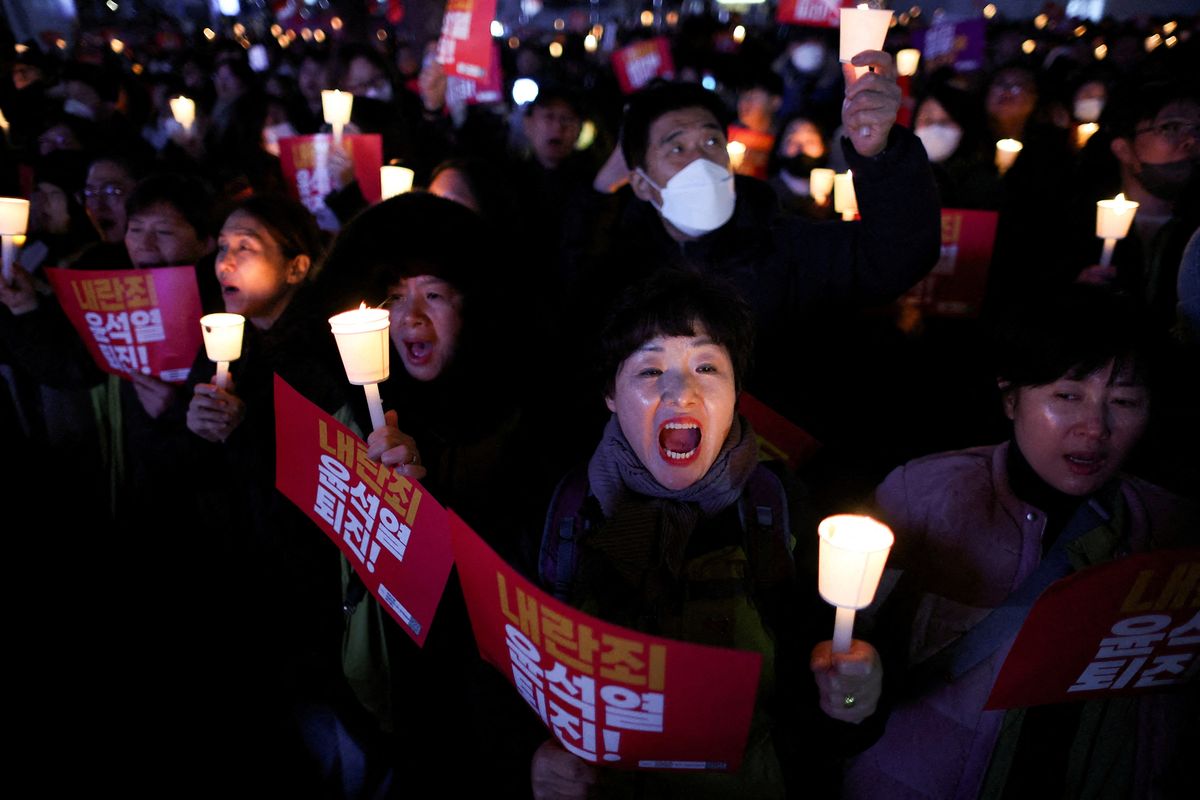 Thousands march demanding South Korea president resign over martial law debacle