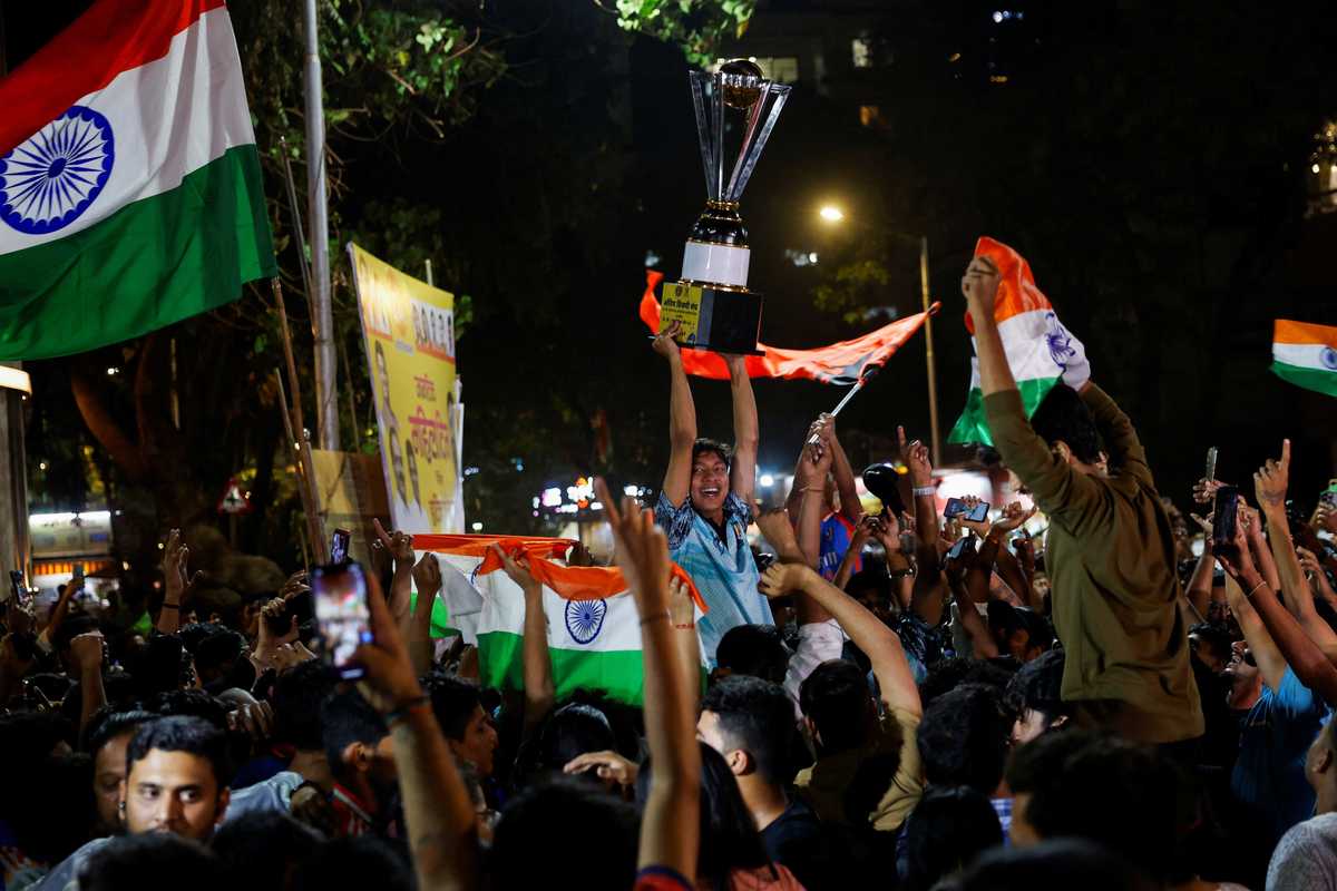 Street celebrations after India win Champions Trophy final