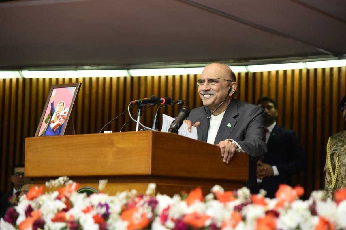 Pakistan's Zardari addresses parliament amid opposition uproar, vows firm stance on sovereignty