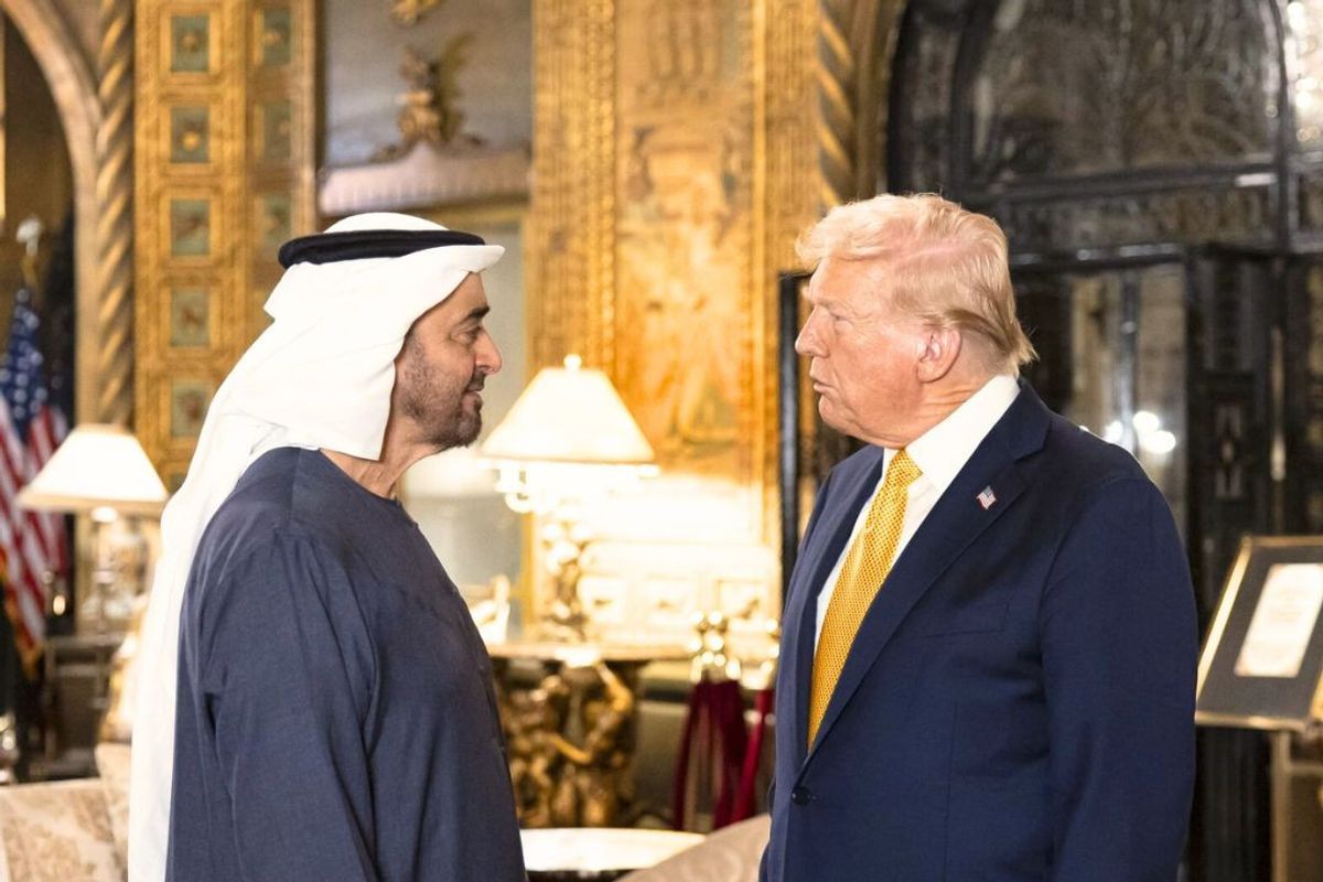 Sheikh Mohamed Bin Zayed meets former US president Trump