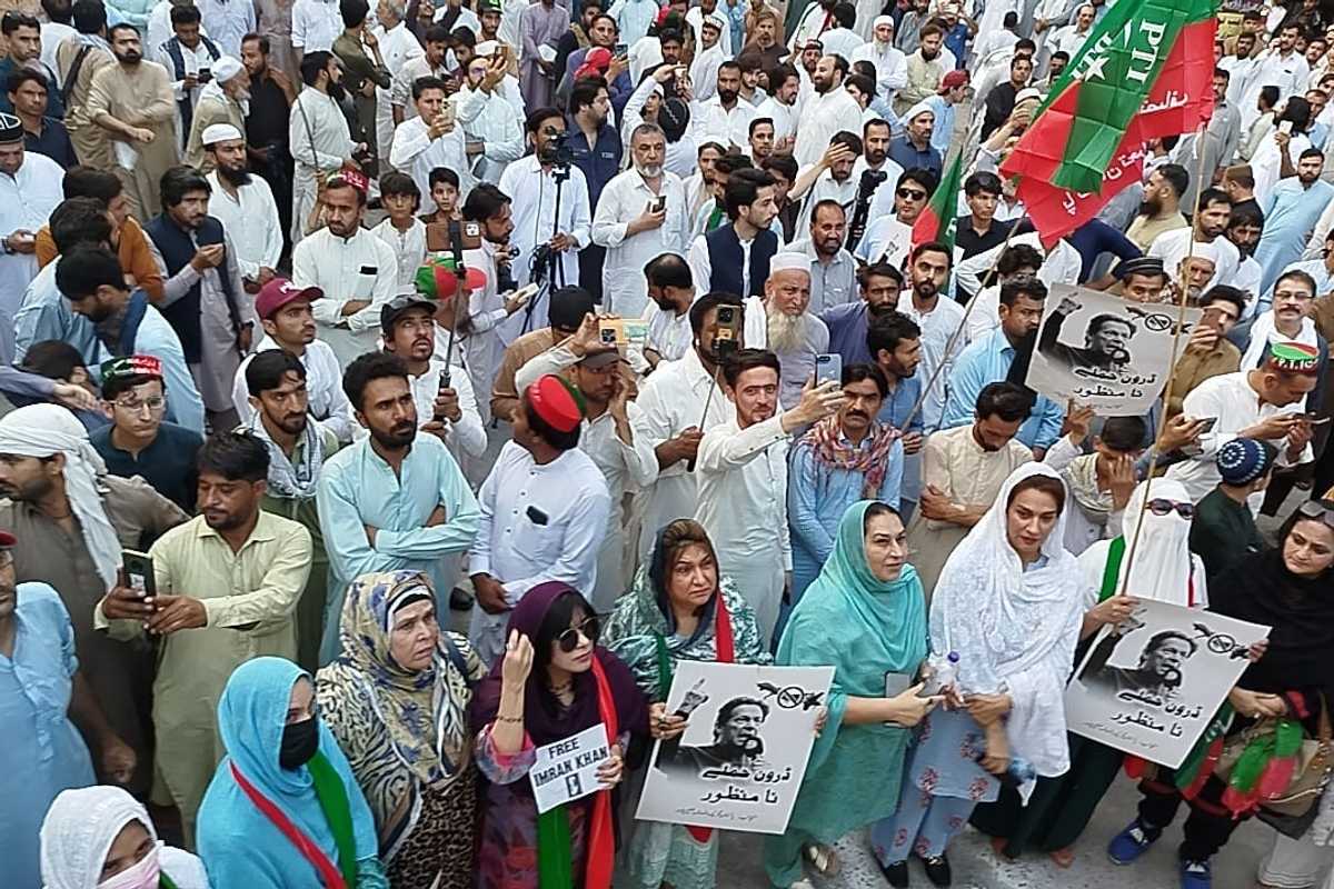 Khan’s party protests over KP drone strikes, vows to escalate if attacks continue