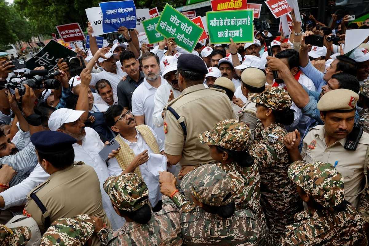 Rahul Gandhi among opposition leaders detained during protest against India election panel