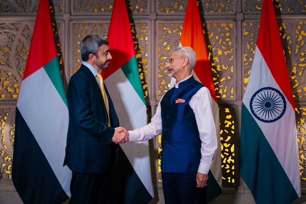 Sheikh Abdullah meets Jaishankar in Mumbai to boost UAE-India ties